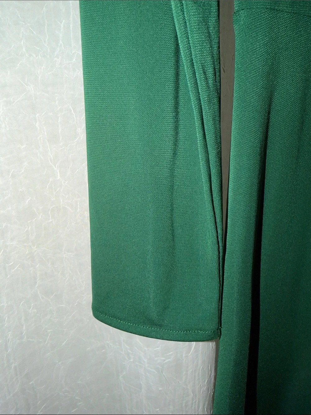 Ann Taylor 0 Green Ruffle Shoulder Hem Long Sleeve Back Zip Jersey Dress